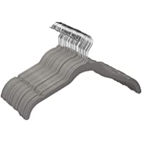 Amazon Basics - Perchas de terciopelo para camisas-vestidos - Paquete de 30- Gris